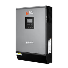 NOVA MAX 3K | 3000 Watt (3kW) 24 Volt Off-Grid Hybrid Solar Inverter | Powerful 3000W 24V Hybrid Inverter for RVs, Trailers, Campers, Vans, Trucks, Overlanders, Boats | #1 Ranked 24V Hybrid Inverter