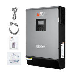 NOVA MAX 3K | 3000 Watt (3kW) 24 Volt Off-Grid Hybrid Solar Inverter | Powerful 3000W 24V Hybrid Inverter for RVs, Trailers, Campers, Vans, Trucks, Overlanders, Boats | #1 Ranked 24V Hybrid Inverter