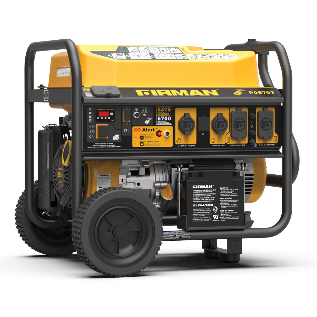 GAS PORTABLE GENERATOR 8375/6700W REMOTE START WITH CO ALERT - image 1