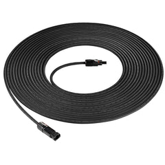 10 Gauge Solar Panel Extension Cable with Male and Female Solar Connector Ends | Pair of 10AWG Red and Black Extension Wire with Connectors on Both Ends | Choose Cable Length: 10ft, 15ft, 20ft, 30ft, 50ft, 75ft, 100ft