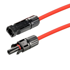 10 Gauge Solar Panel Extension Cable with Male and Female Solar Connector Ends | Pair of 10AWG Red and Black Extension Wire with Connectors on Both Ends | Choose Cable Length: 10ft, 15ft, 20ft, 30ft, 50ft, 75ft, 100ft