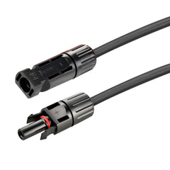 10 Gauge Solar Panel Extension Cable with Male and Female Solar Connector Ends | Pair of 10AWG Red and Black Extension Wire with Connectors on Both Ends | Choose Cable Length: 10ft, 15ft, 20ft, 30ft, 50ft, 75ft, 100ft