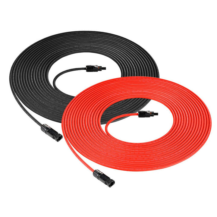 Rich Solar 10 AWG Solar Cable Pair with Parallel Connectors | Choose Length