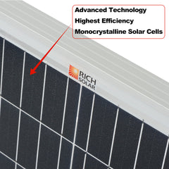 MEGA 200 PRO | 200 Watt 24 Volt Solar Panel | Premium 24V Off-Grid Solar Panel for RVs, Trailers, Cabins | 25-Year Output Warranty