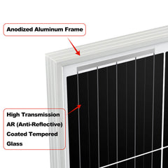 MEGA 200 | 200 Watt Solar Panel | Premier 12V Off-Grid Solar Panel for RVs Cabins, Boats | 25-Year Output Warranty