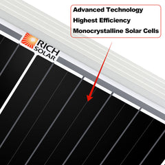 MEGA 200 | 200 Watt Solar Panel | Premier 12V Off-Grid Solar Panel for RVs Cabins, Boats | 25-Year Output Warranty