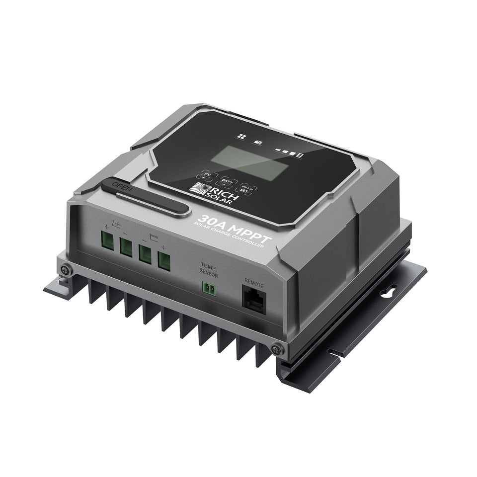 Rich Solar BRAVO 30 | 30 Amp MPPT Solar Charge Controller | Premium 30A 12V/24V MPPT Solar Controller for RVs, Trailers, Campers, Vans, Boats, Off-Grid