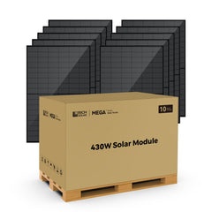 MEGA 430 BIFACIAL | 430W Bifacial N-Type Solar Panel | Premium 24V Grid-tie or Off-grid Solar Panel for Residential, Commercial, Agriculture | 25-Year Output Warranty