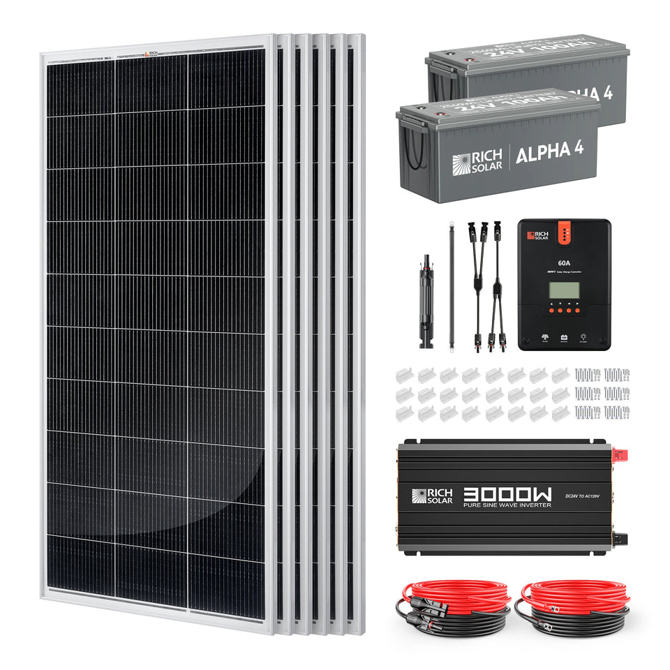 Rich Solar 1200 Watt 24V Complete Solar Kit