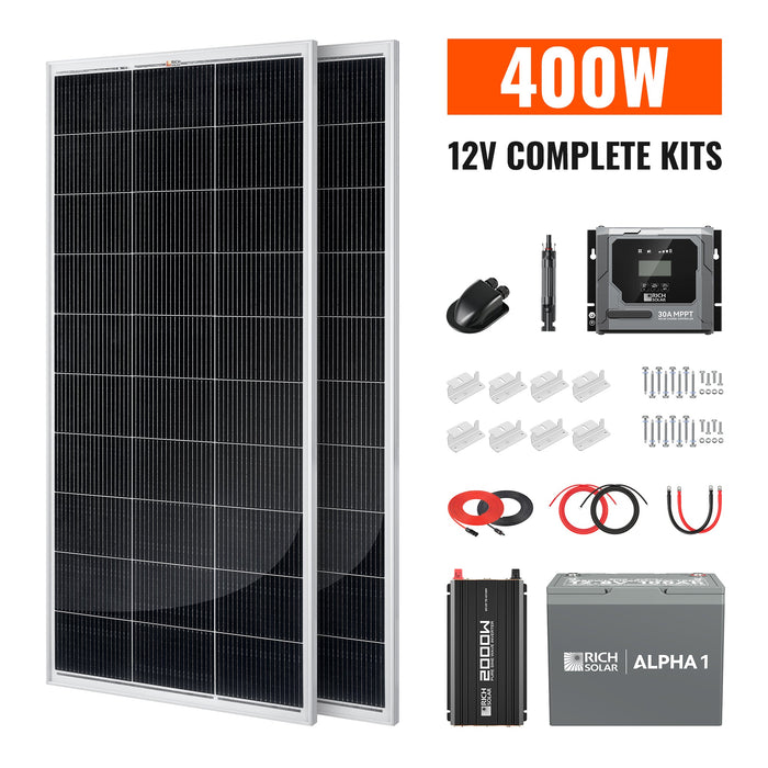 400 Watt Complete Solar Kit