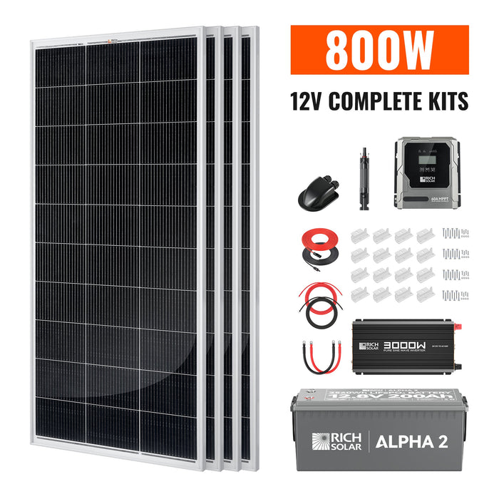 800 Watt Complete Solar Kit