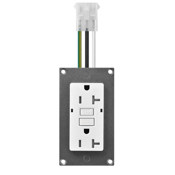 Slim GFCI Outlet 20 Amp | Self-Test, Tamper-Resistant, LED Indicator, UL Listed