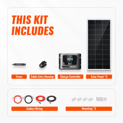 Basic 600 Watt Solar Kit | Solar Panel & Charge Controller Kit for RVs, Vans & Off-Grid Applications | Expandable Solar Charging