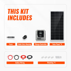 Basic 800 Watt Solar Kit | Solar Panel & Charge Controller Kit for RVs, Vans & Off-Grid Applications | Expandable Solar Charging