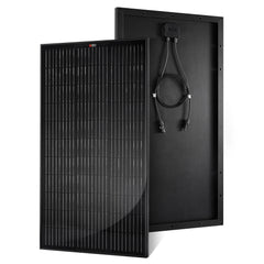 MEGA 100 ONYX | 100 Watt Solar Panel | Premier 12V Off-Grid Solar Panel for Vans, Campers, Boats | 25-Year Output Warranty