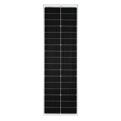 MEGA 100 SLIM | 100 Watt Slim Solar Panel | Compact 12V Off-Grid Narrow Solar Panel for Vans, Overlanders, Boats | 25-Year Output Warranty