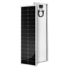 MEGA 100 SLIM SLX | 100 Watt Slim Solar Panel | Compact 12V Off-Grid Narrow Solar Panel for Campers, Overlanders, Boats | 25-Year Output Warranty
