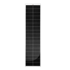 MEGA 130 SLIM | 130 Watt Slim Solar Panel | Compact 12V Narrow Panel for Vans, Campers, Boats  | 25-Year Output Warranty