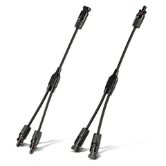 Y Branch 2-to-1 Solar Panel Parallel Adapters | Weatherproof PV Adapters for Solar Connection | Plug and Play