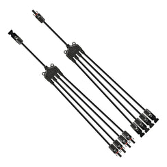 Y Branch Parallel Adapters 4-to-1 | 4-to-1 Weatherproof Parallel Adapters for Solar Panels | Easy to Install