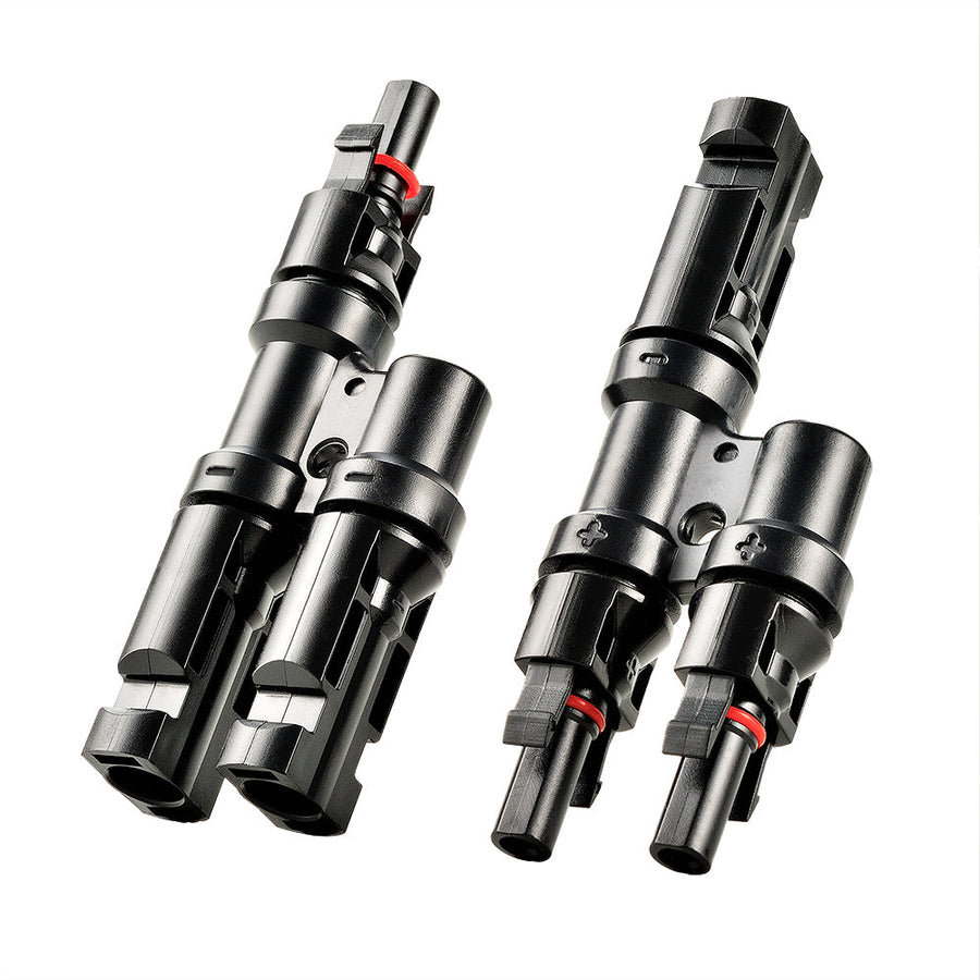 Rich Solar Y Branch 2-to-1 Solar Panel Parallel Connectors | Weatherproof PV Parallel Solar Connectors | Plug and Play