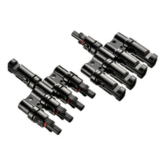 Y Branch Parallel Connectors 4-to-1 | 4-to-1 Weatherproof Parallel Connectors for Solar Panels | Easy Install