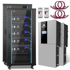 Hybrid Solar Kit 11.4KW 48V Split Phase 20.48KWH Lithium Battery 16 X 450 Watt Solar Panel SGH-11N2E