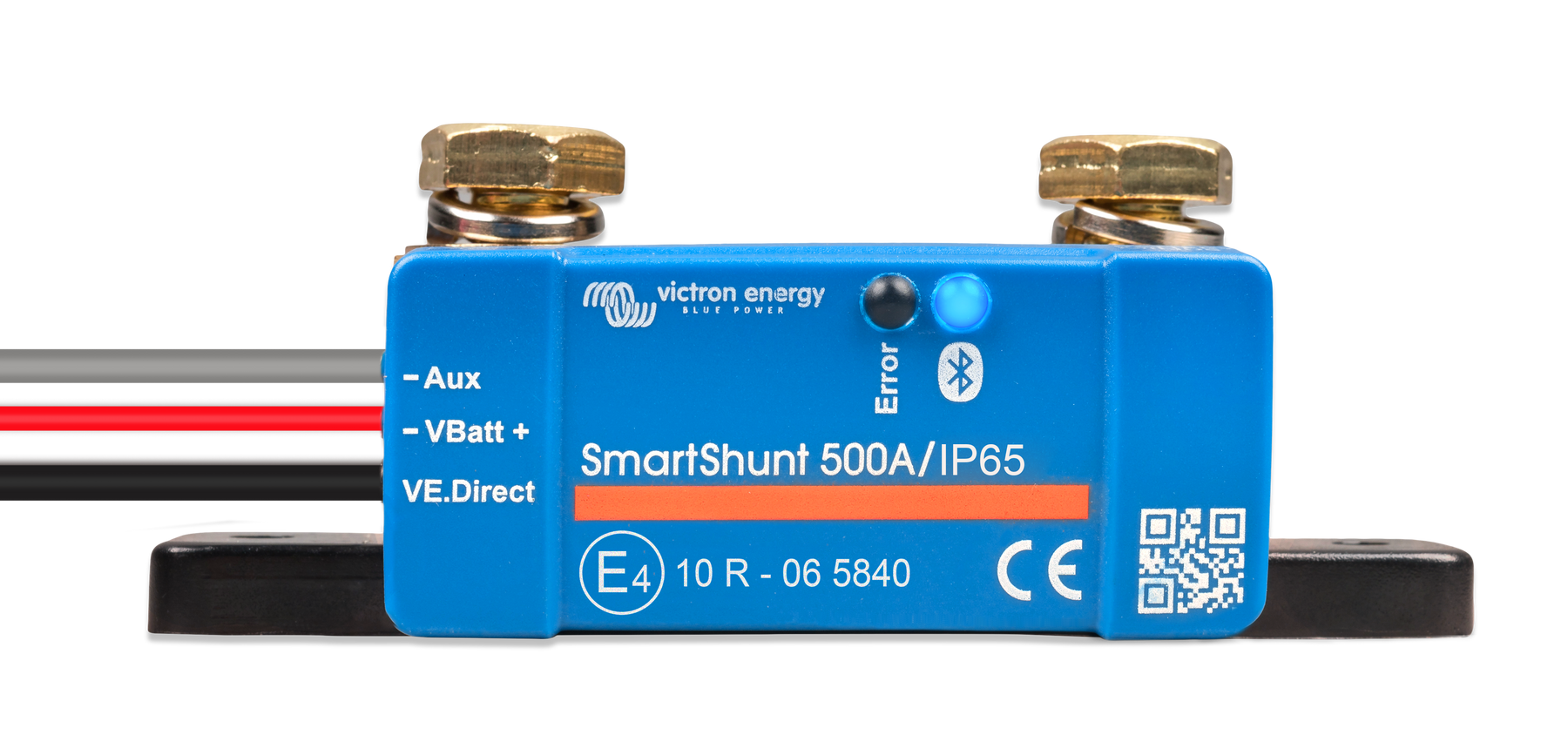 Victron SmartShunt 500A/50mV IP65 Bluetooth Battery Monitor – Waterproof Smart Battery Shunt for RV Marine & Solar Systems