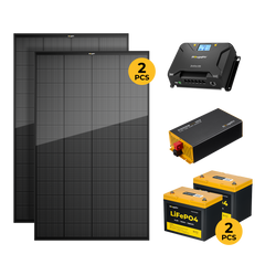 BougeRV 12V 400W ShadePower Rigid Solar System Kit