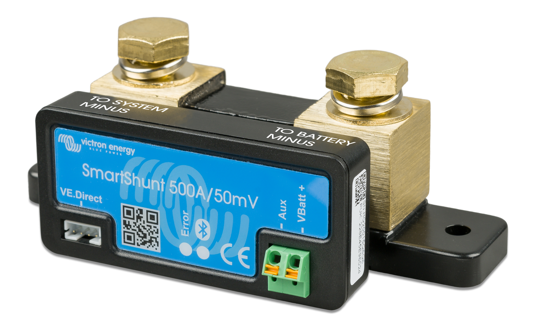 Victron SmartShunt 500A/50mV Bluetooth Battery Monitor – Smart Battery Shunt for RV Solar Marine & Off-Grid Systems