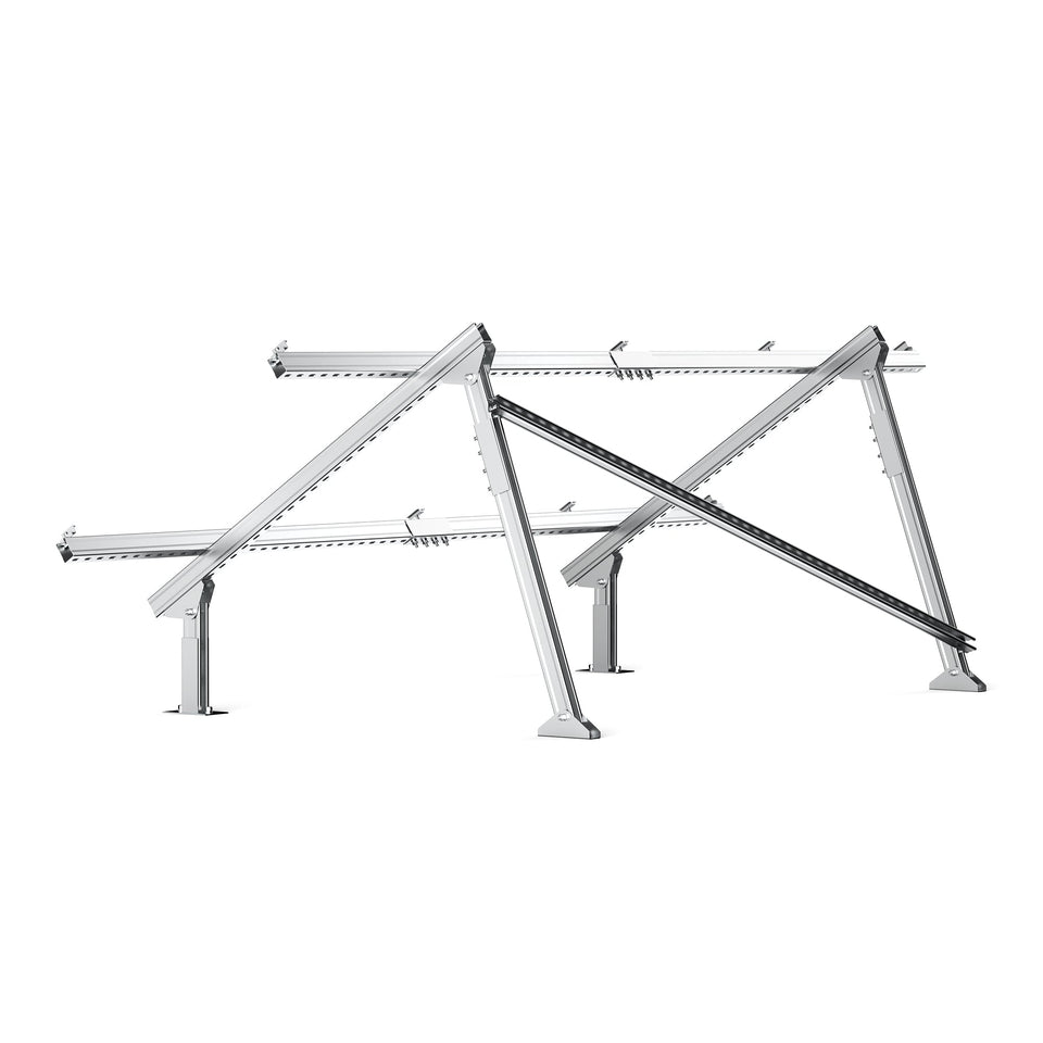 Rich Solar Solar Ground Mount | Fit MEGA 100/100 SLIM/MEGA 150 | Adjustable, Easy-to-Install Brackets for 1-4 Panels