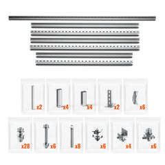 Solar Ground Mount | Fit MEGA 100/100 SLIM/MEGA 150 | Adjustable, Easy-to-Install Brackets for 1-4 Panels