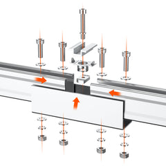 Solar Ground Mount | Fit MEGA 100/100 SLIM/MEGA 150 | Adjustable, Easy-to-Install Brackets for 1-4 Panels