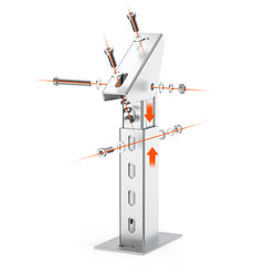 Solar Ground Mount | Fit MEGA 100/100 SLIM/MEGA 150 | Adjustable, Easy-to-Install Brackets for 1-4 Panels