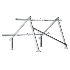 Solar Ground Mount | Fit MEGA 200/MEGA 220/MEGA 250 | Adjustable, Easy-to-Install Brackets for 1-4 Panels