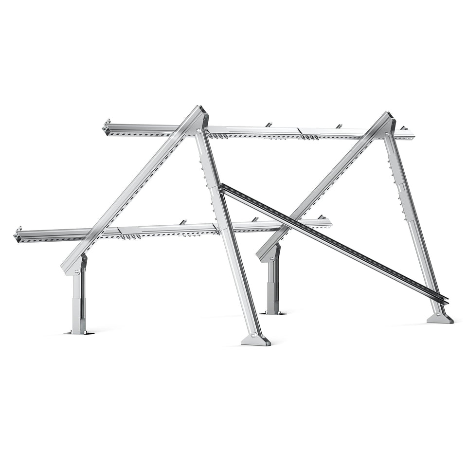 Rich Solar Solar Ground Mount | Fit MEGA 200/MEGA 220/MEGA 250 | Adjustable, Easy-to-Install Brackets for 1-4 Panels