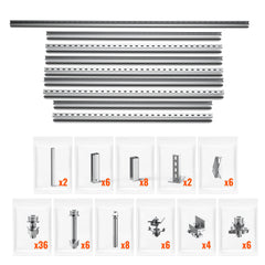Solar Ground Mount | Fit MEGA 200/MEGA 220/MEGA 250 | Adjustable, Easy-to-Install Brackets for 1-4 Panels