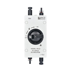 Solar PV DC Quick Disconnect Switch | Solar Array DC Quick Disconnect Switch | 1500 Volt 55 Amp | 2 Pole 1 String | Easy to Install