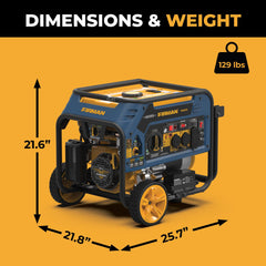 Tri Fuel Portable Generator 5000/4000W Electric Start 120/240V with CO ALERT - image 8