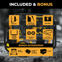 Tri Fuel Portable Generator 5000/4000W Electric Start 120/240V with CO ALERT - image 3