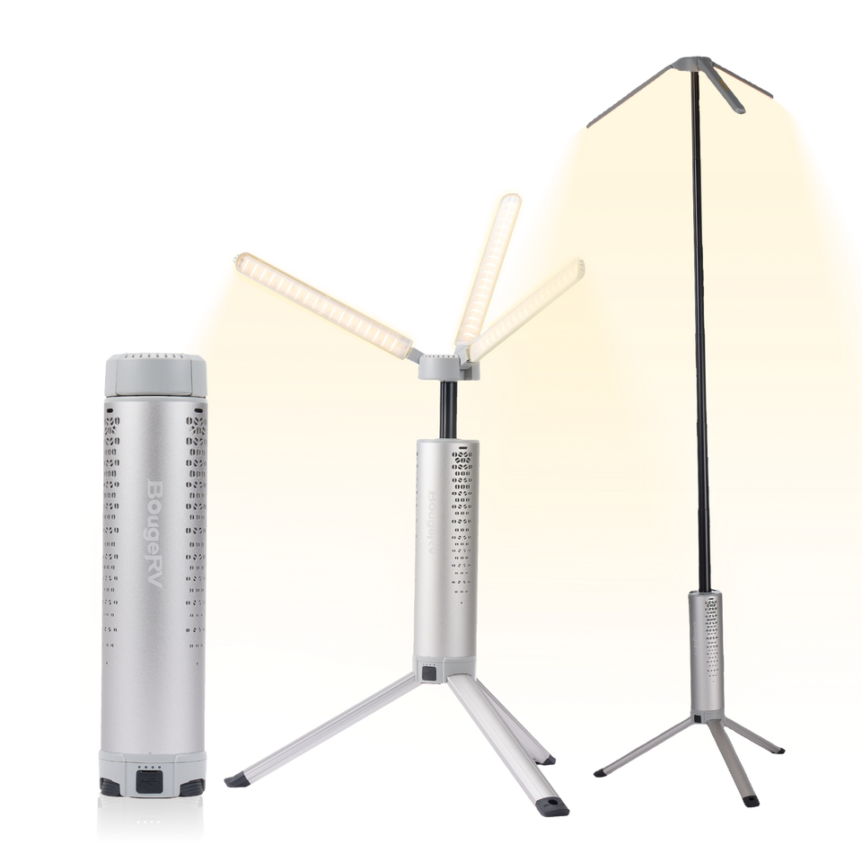 BougeRV New T1 Portable Telescopic Camping Light (Silver)