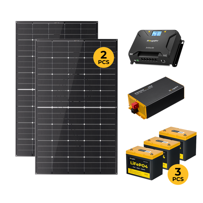 BougeRV 12V 600W TOPCon Rigid Solar Kit
