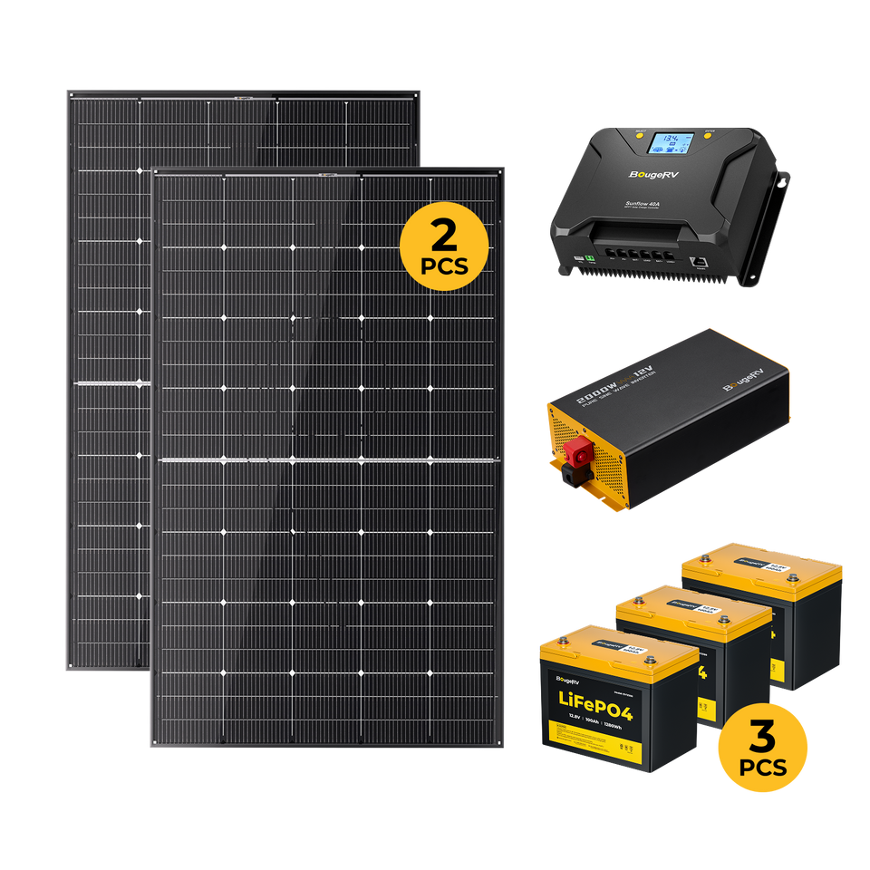 BougeRV 12V 600W TOPCon Rigid Solar Kit