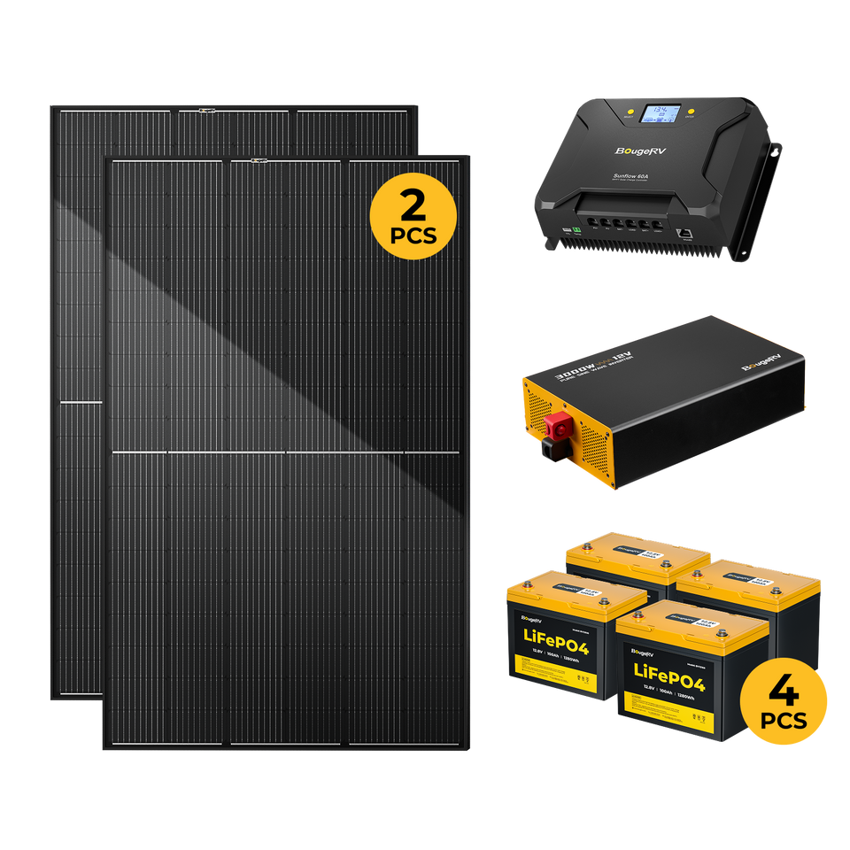 BougeRV 12V 800W TOPCon Premium Rigid Solar Kit
