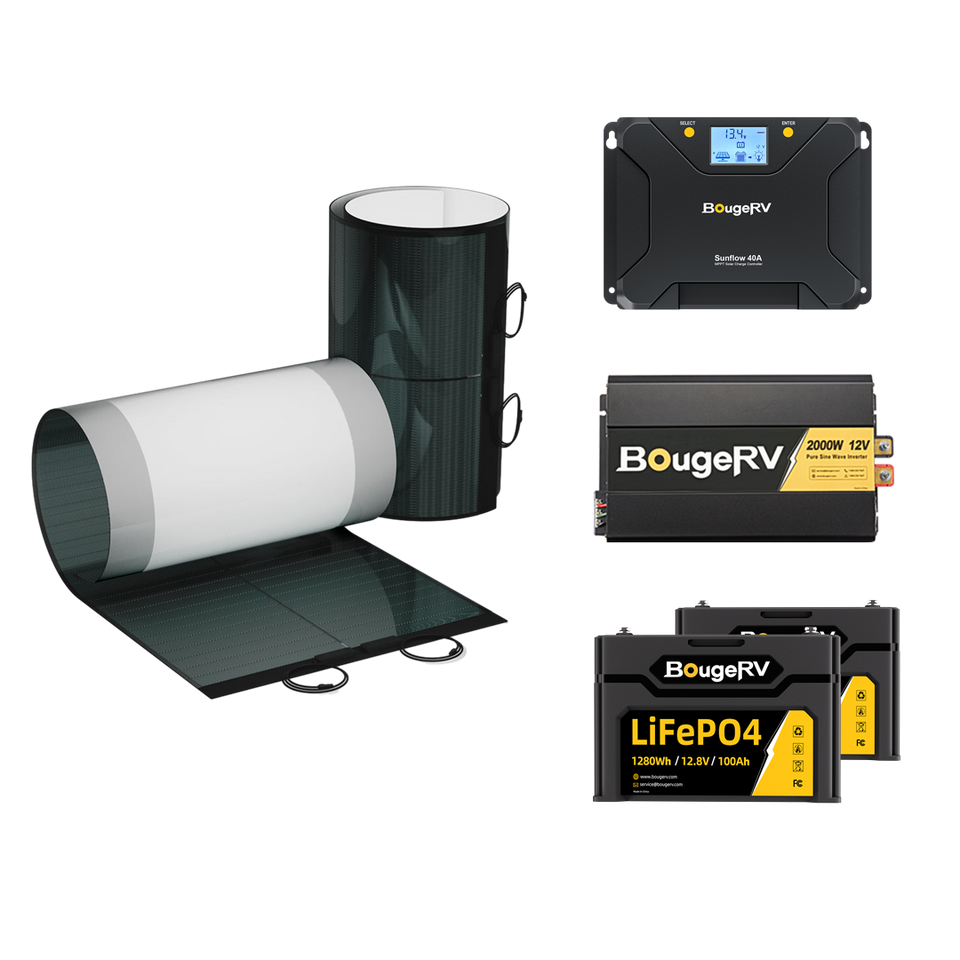 BougeRV 12V 400 Watt CIGS Flexible Solar Kit