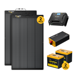BougeRV 12V 400W Arch 2.0 TOPCon Flexible Solar Kit