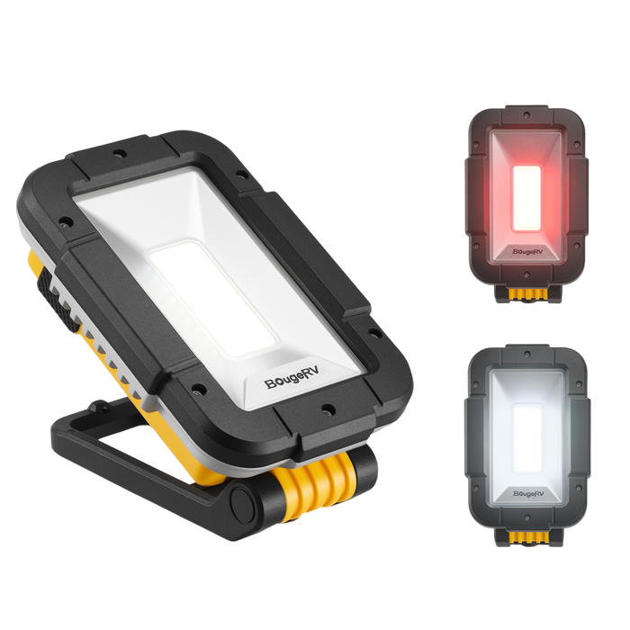 BougeRV WL01 PRO Rechargeable Work Light 180° Rotate Job Site Lighting