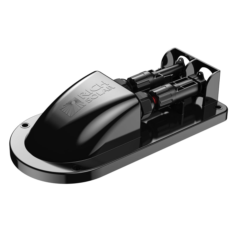 Rich Solar Cable Entry Plate | IP68 Waterproof Polypropylene Housing with UL 10AWG Wires and Solar Connectors | Easy to Install