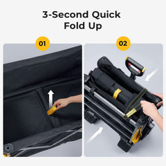 BougeRV Electric Foldable Utility Camping Wagon with Power Bank