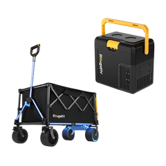 BougeRV Electric Foldable Utility Camping Wagon with Power Bank